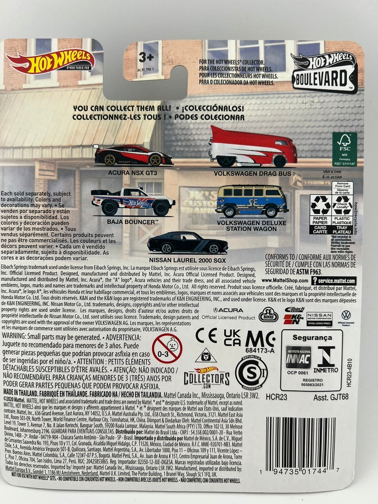 Hot Wheels Premium Boulevard Acura NSX GT3 Fishwheels
