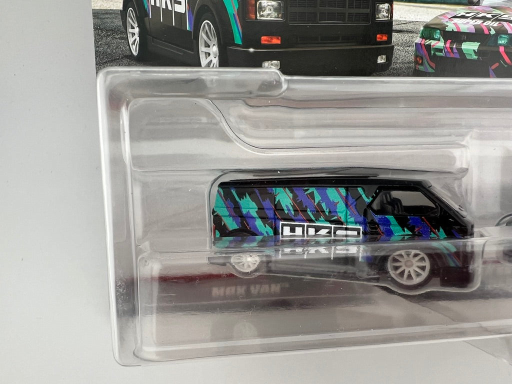 Hot Wheels Premium Car Culture MBK Van & Nissan Skyline GT-R (BNCR33) HKS Livery Fishwheels