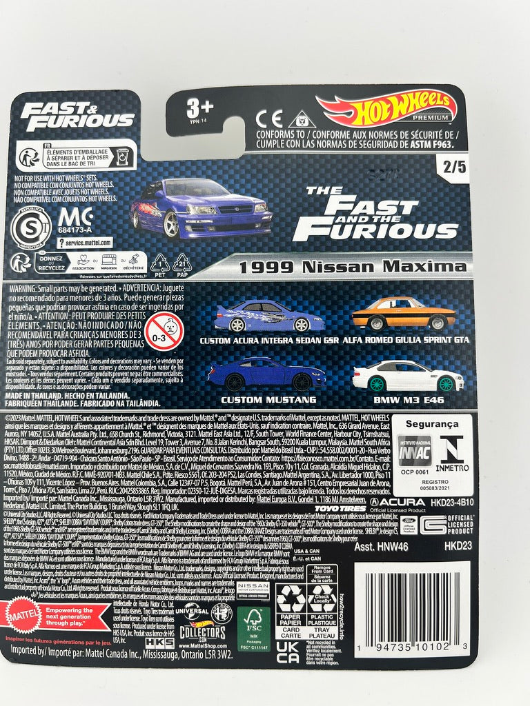 Hot Wheels Premium Fast & Furious – 1999 Nissan Maxima Fishwheels