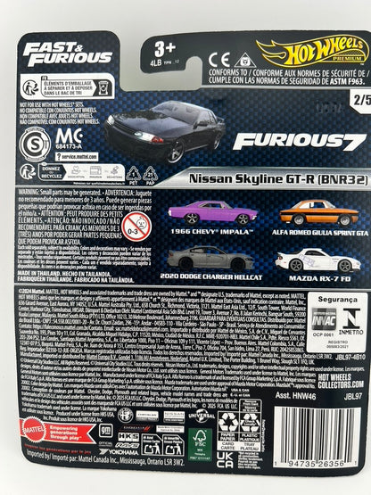 Hot Wheels Premium Fast & Furious Nissan Skyline GT-R (BNR32) Fishwheels