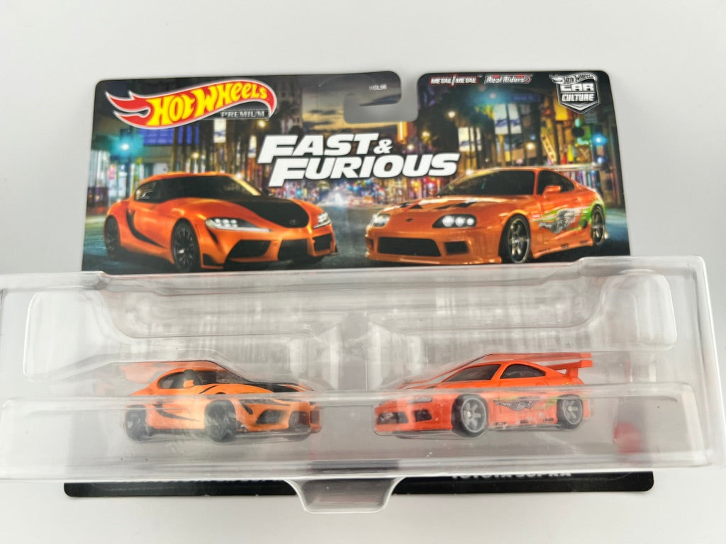 Hot Wheels Premium Fast & Furious Toyota Supra 2-Pack Fishwheels