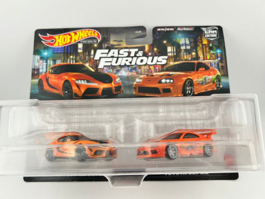 Hot Wheels Premium Fast & Furious Toyota Supra 2-Pack Fishwheels