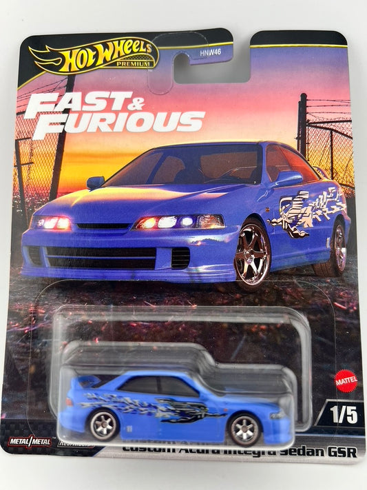 Hot Wheels Premium Fast &amp; Furious Custom Acura Integra Sedan GSR Fishwheels
