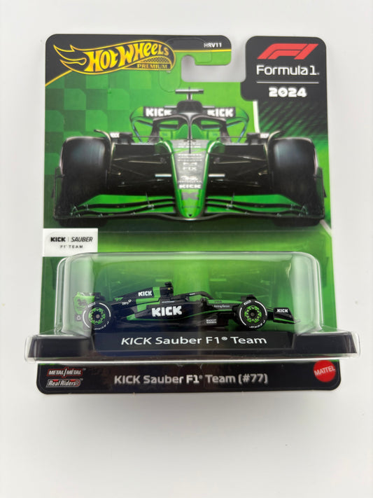 Hot Wheels Premium – KICK Sauber F1 Team (#77 Valtteri Bottas)
