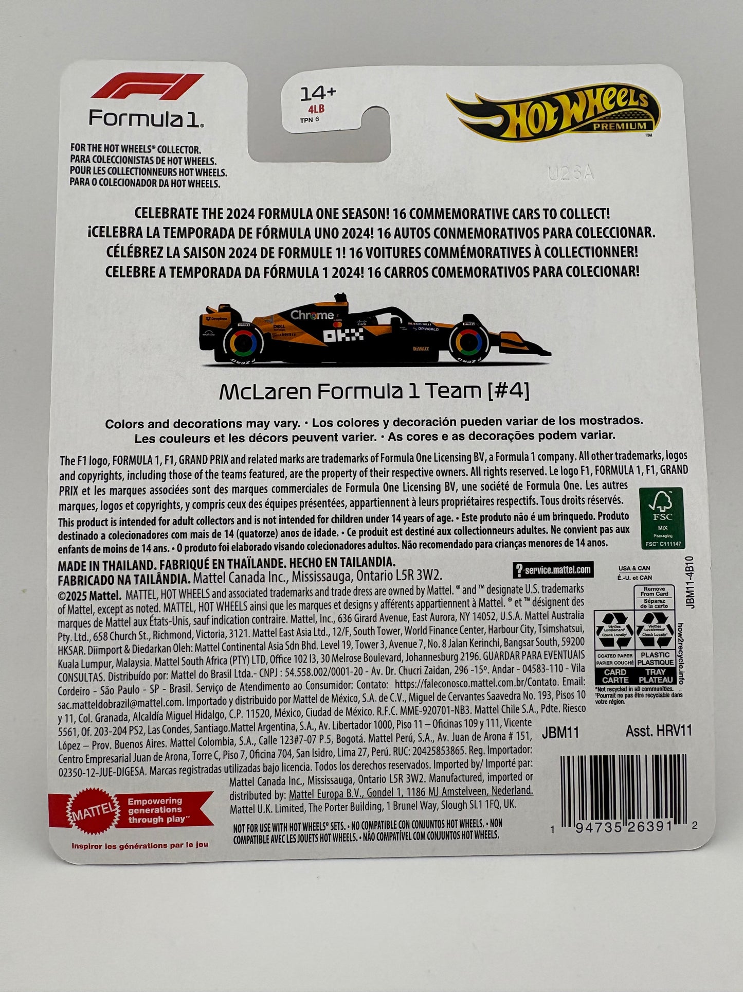 Hot Wheels Premium – McLaren Formula 1 Team (Lando Norris)