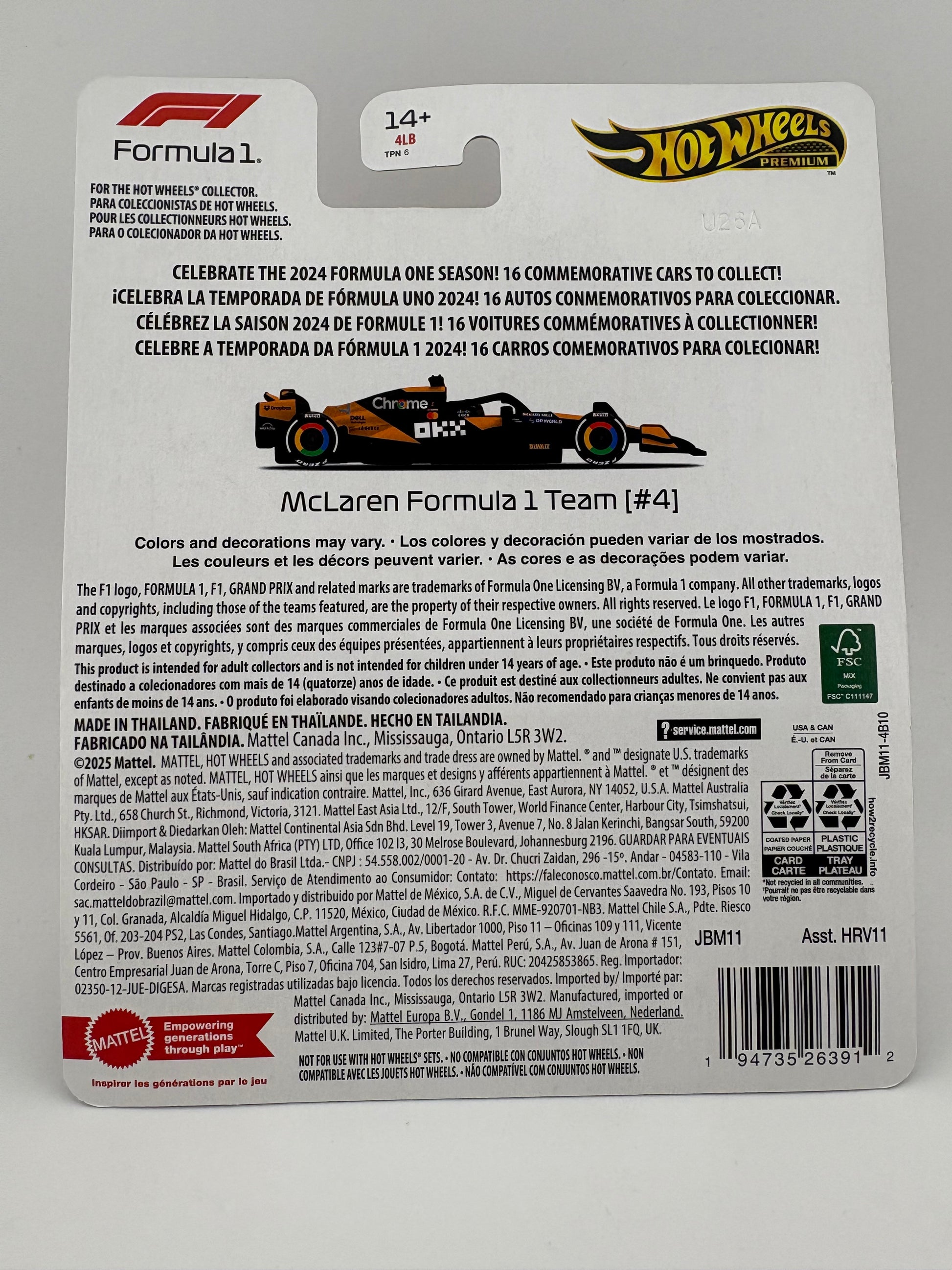 Hot Wheels Premium – McLaren Formula 1 Team (Lando Norris)