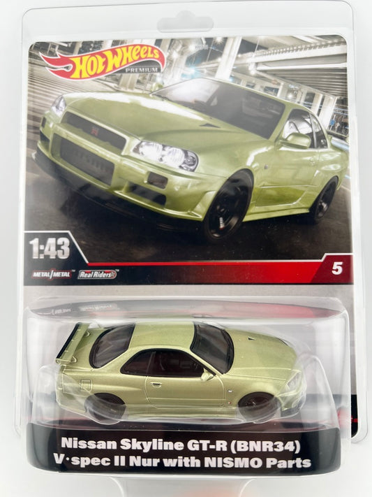 Hot Wheels Premium Nissan Skyline GT-R (BNR34) V·spec II Nur Fishwheels