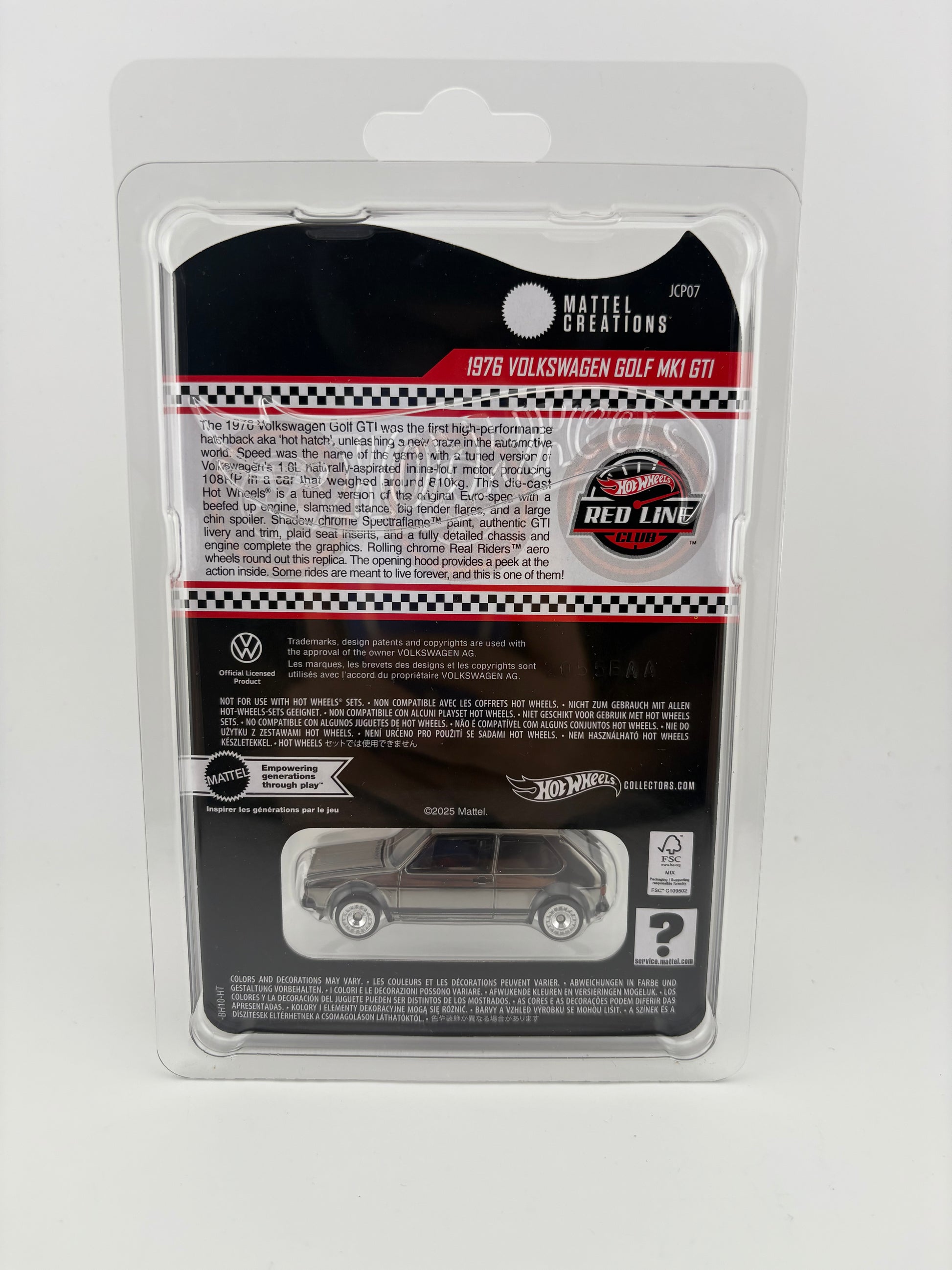 Hot Wheels RLC 1976 Volkswagen Golf MK1 GTI