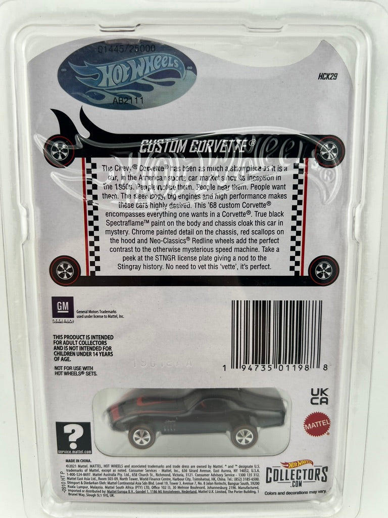 Hot Wheels RLC Custom Corvette – Red Line Club Exclusive Fishwheels