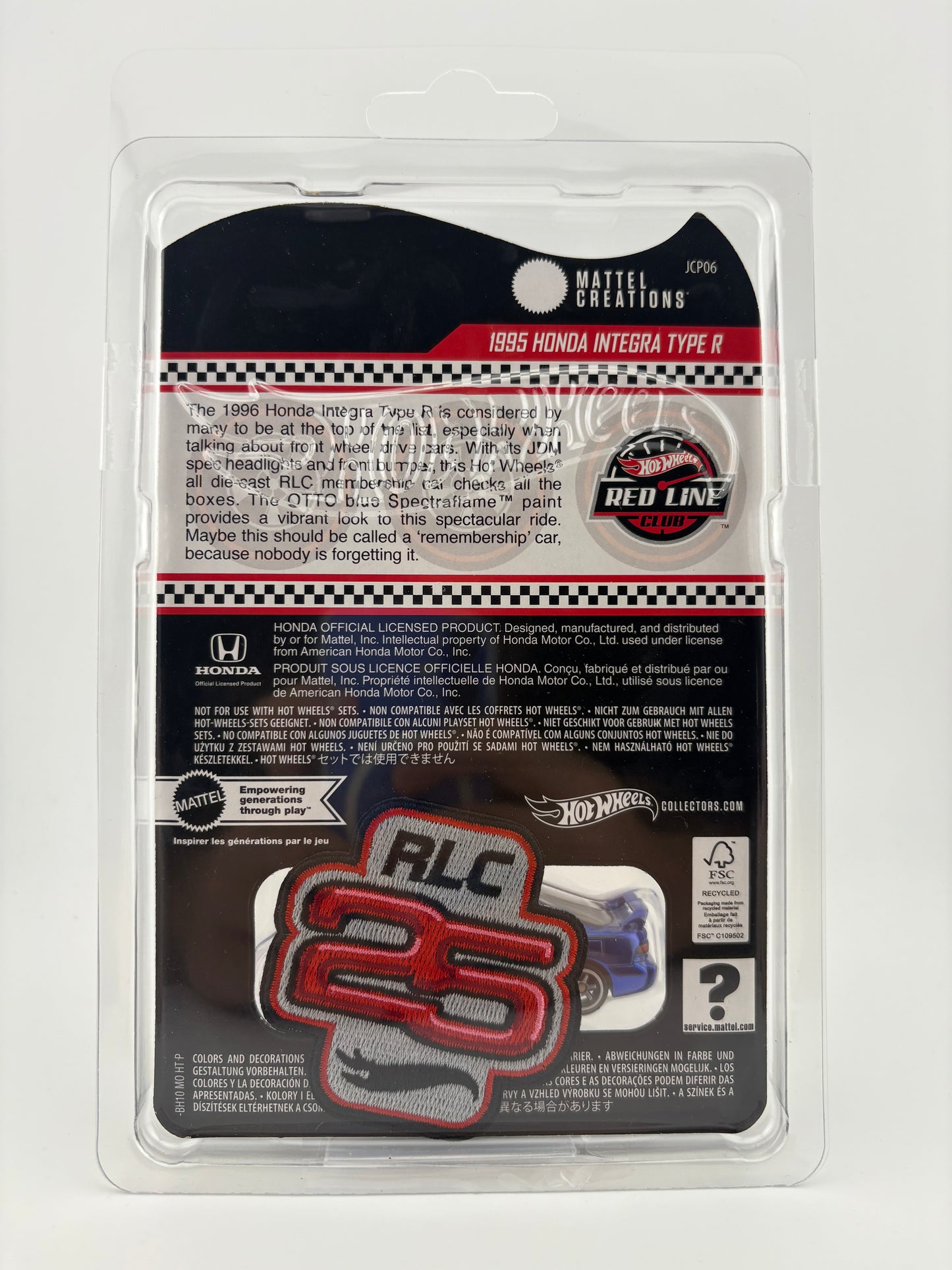 Hot Wheels RLC Exclusive – 1995 Honda Integra Type R (QTO Blue Spectraflame)
