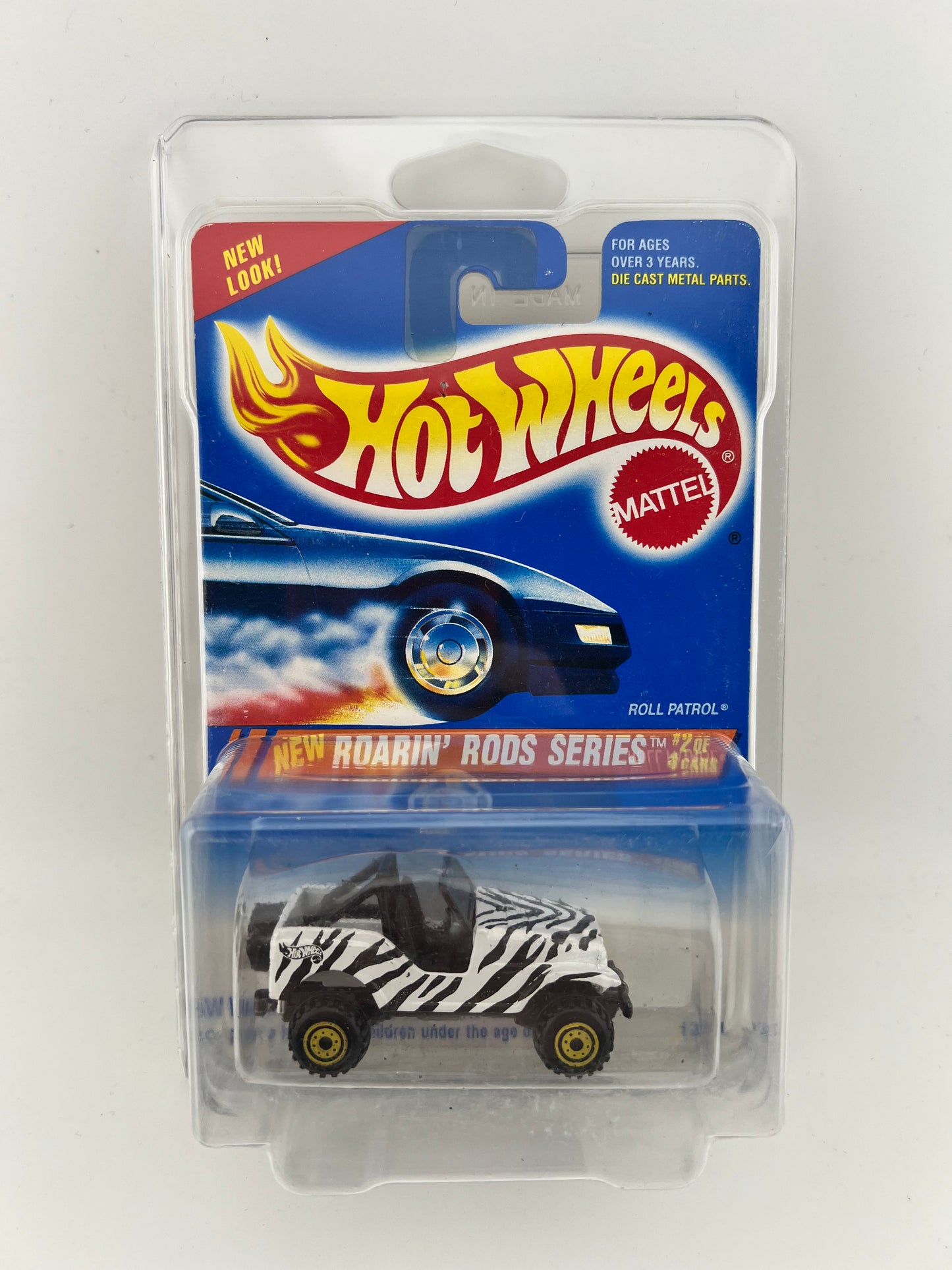 Hot Wheels Roll Patrol – New Roarin’ Rods Series (Zebra Jeep) – 1:64 Scale Fishwheels
