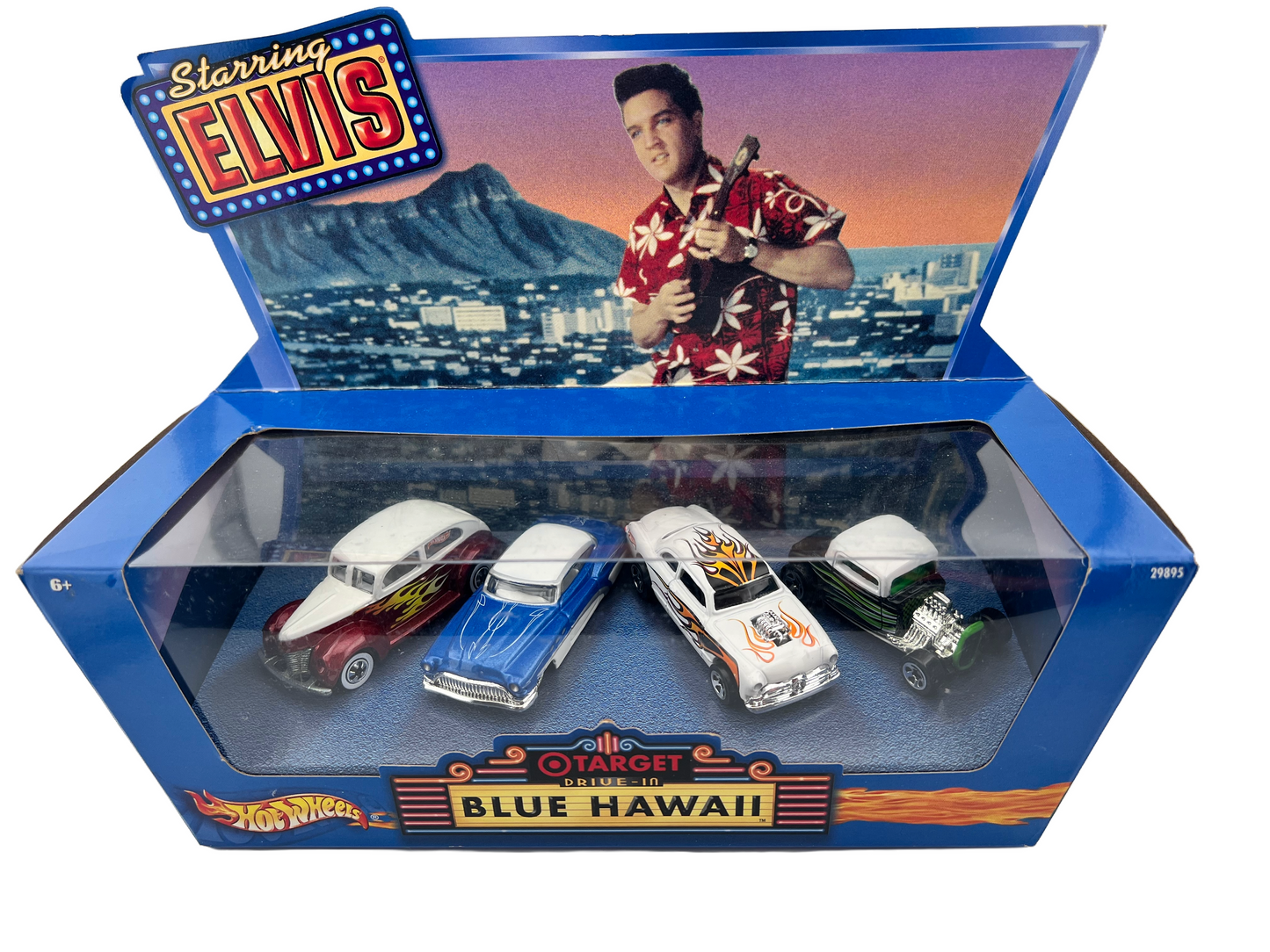 Hot Wheels Starring Elvis Target Exclusive Drive-In "Blue Hawaii" Car Set Fishwheels