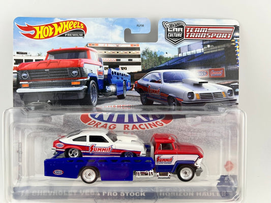 Hot Wheels Team Transport ’74 Chevrolet Vega Pro Stock Horizon Hauler Fishwheels