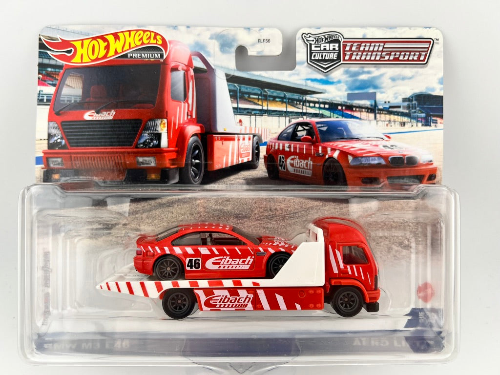 Hot Wheels Team Transport BMW M3 E46 & Aero Lift Fishwheels
