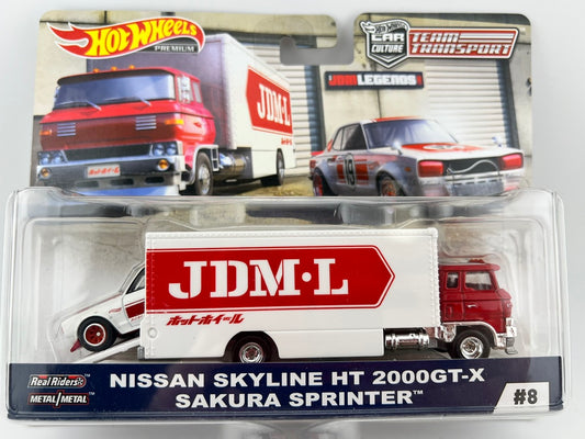 Hot Wheels Team Transport Nissan Skyline HT 2000GT-X & Sakura Sprinter Fishwheels