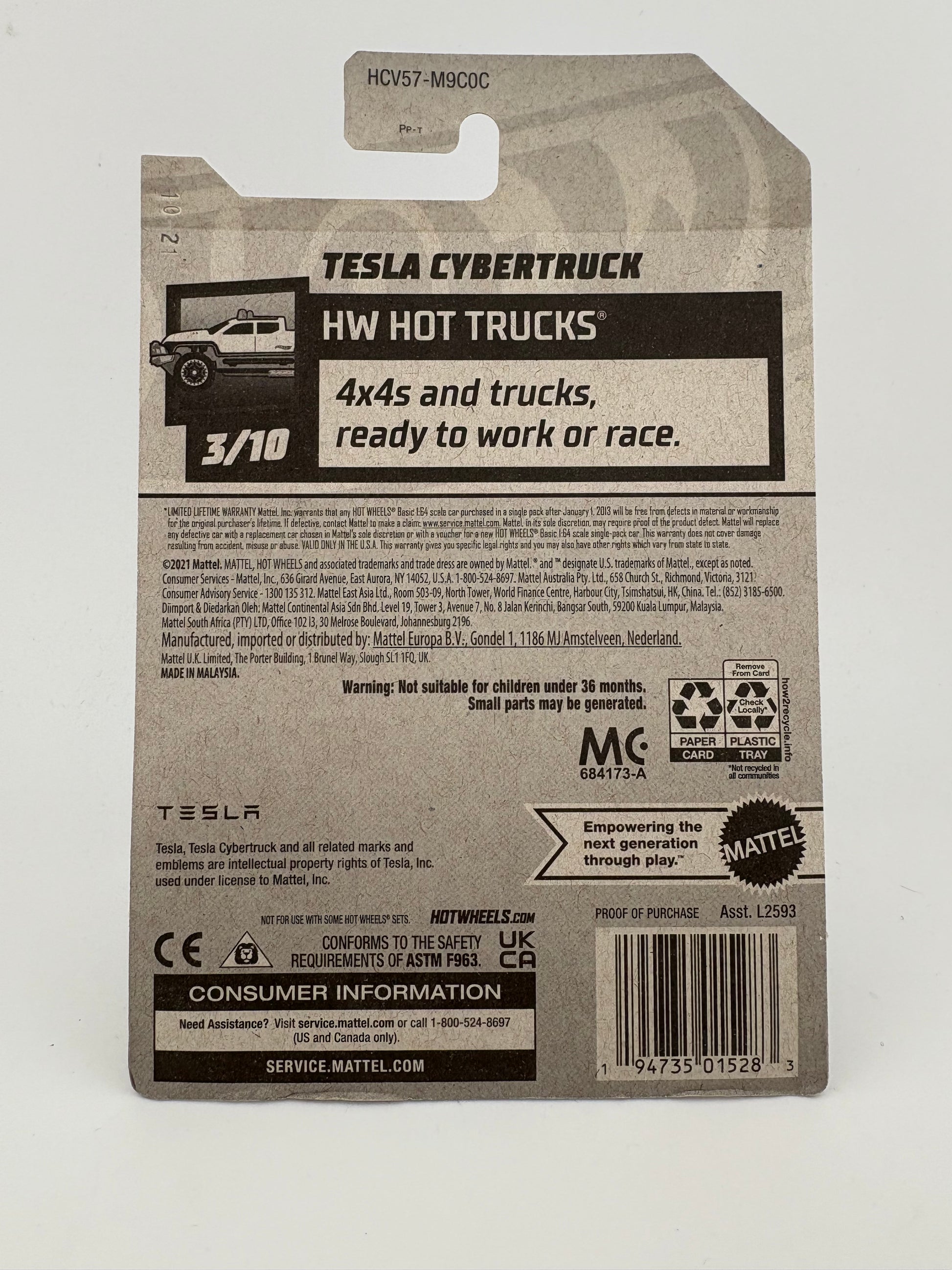Hot Wheels Tesla Cybertruck(Hot Wheels Hot Trucks)