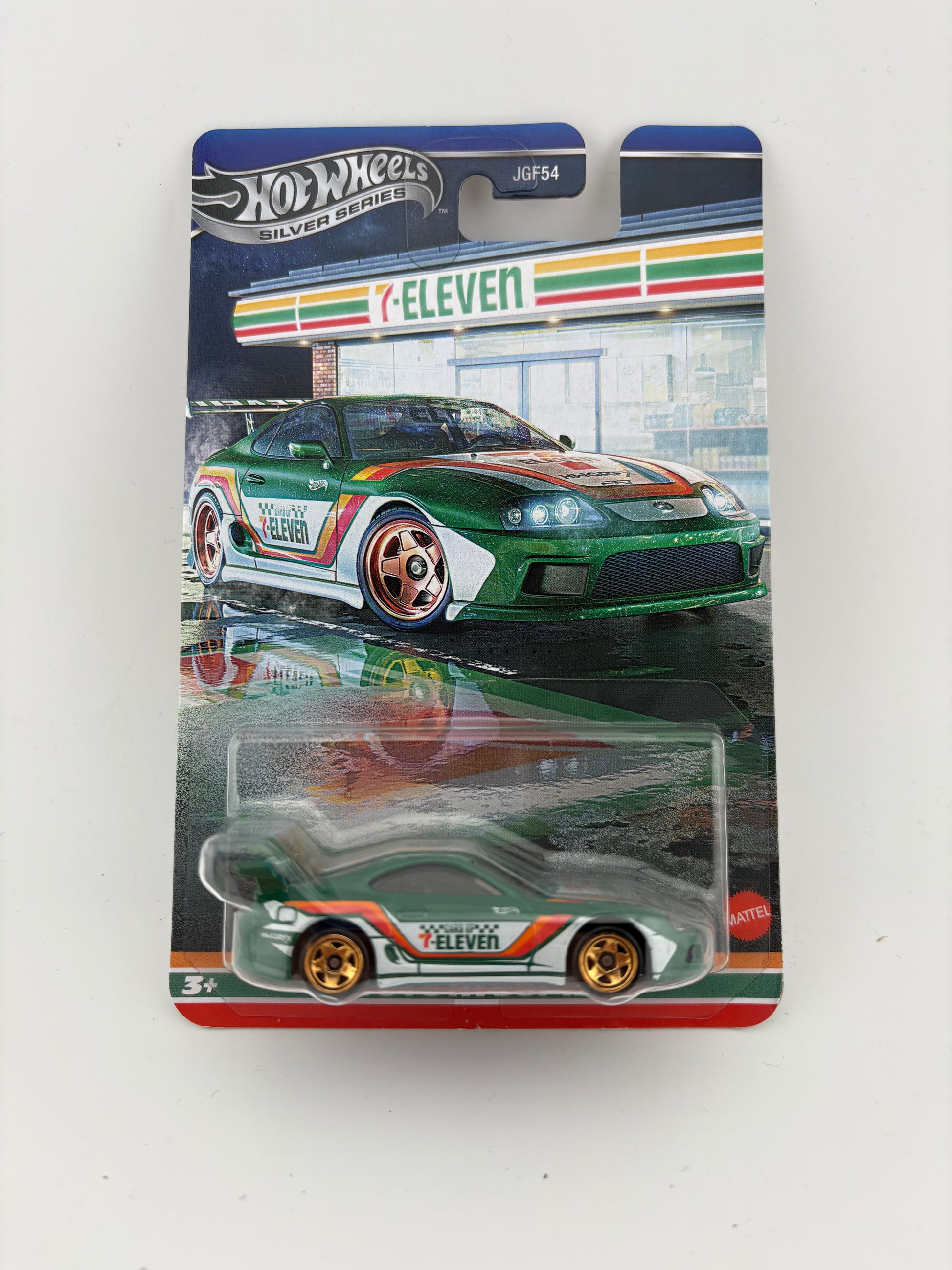 Hot Wheels Toyota Supra – 7-Eleven Exclusive | Silver Series (JGF54)