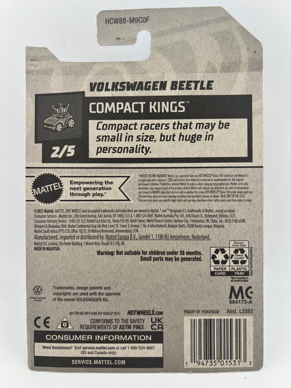 Hot Wheels Volkswagen Beetle Compact Kings 2/5 (Green)  Fishwheels