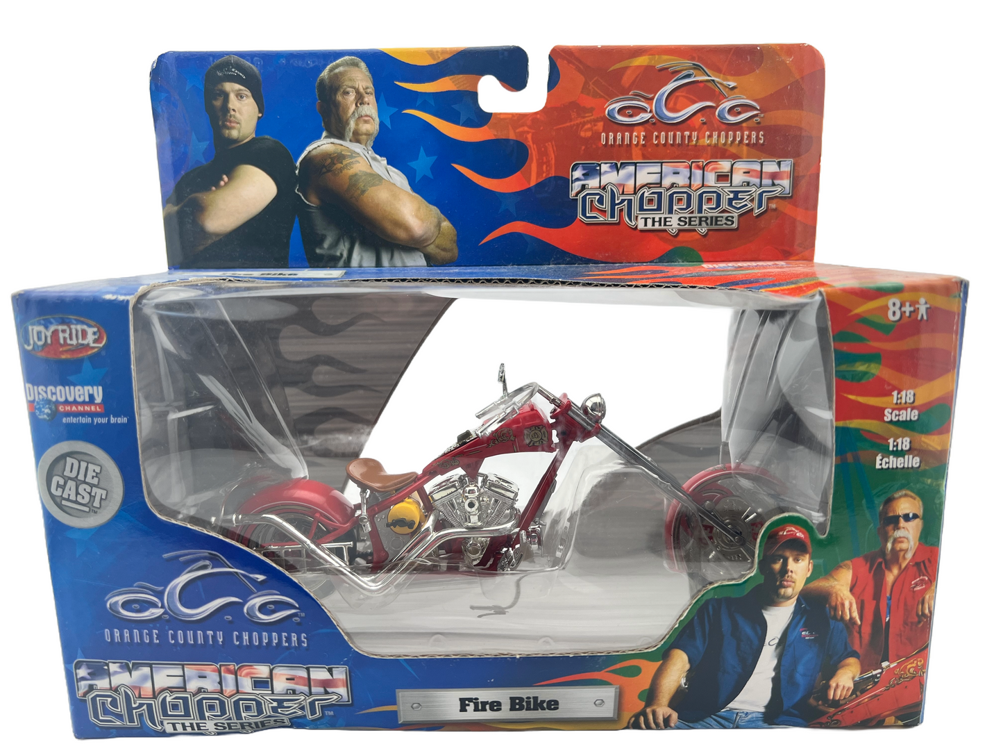 2004 American Chopper Fire Bike 1:18 Scale