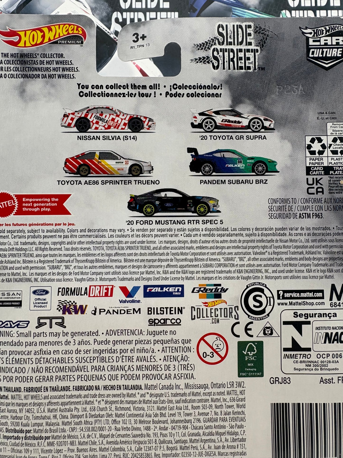 Hot Wheels Car Culture – Slide Street 5-Car Set (Formula Drift Series)