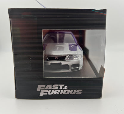 Jada 1995 NISSAN SKYLINE GT-R BCNR33 PURPLE & SILVER "FAST & FURIOUS" 1:32 Scale Fishwheels