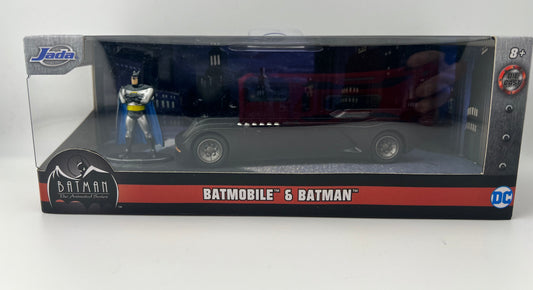 Jada Batman Animated Series 1:32 Scale Die-Cast Metal Batmobile with Figure Fishwheels