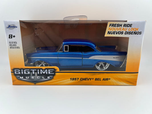 Jada Bigtime Muscle 1957 Chevy Bel Air 1:32 Scale (Blue) Fishwheels