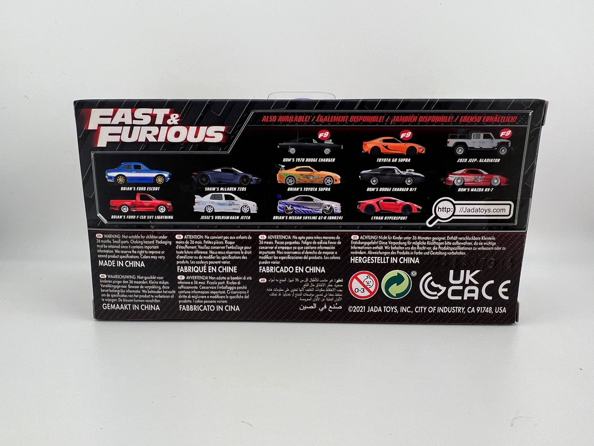 Jada Brian's Toyota Supra Fast & Furious (White) 1:32 Scale Fishwheels