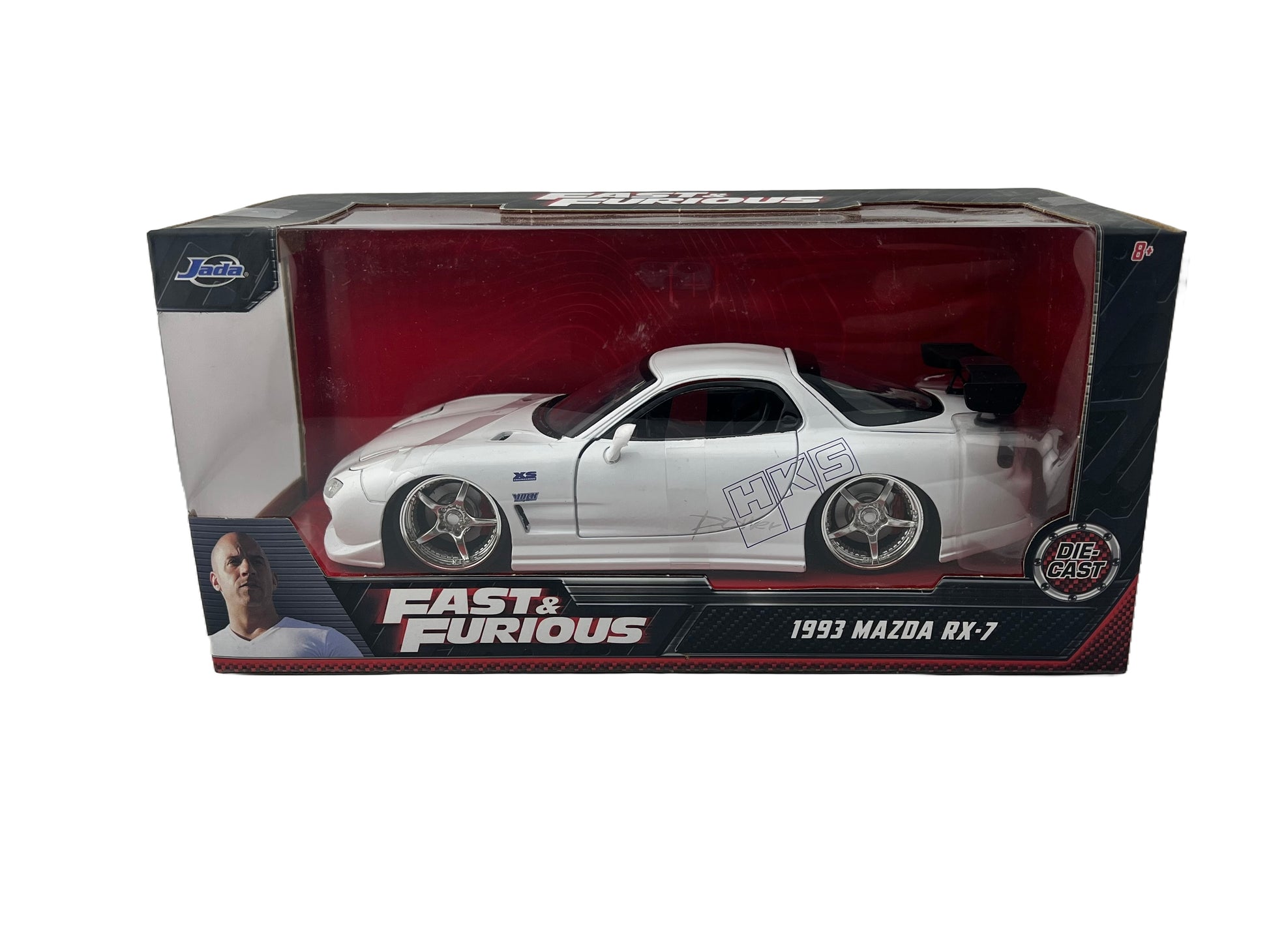 Jada Fast & Furious 1993 Mazda RX-7 1:24 White Fishwheels