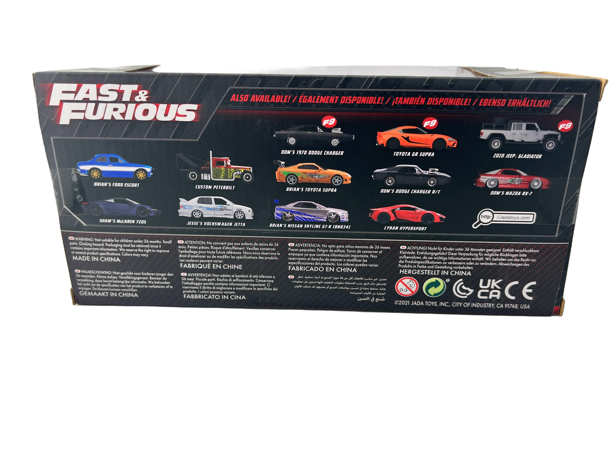 Jada Fast & Furious 1993 Mazda RX-7 1:24 White Fishwheels