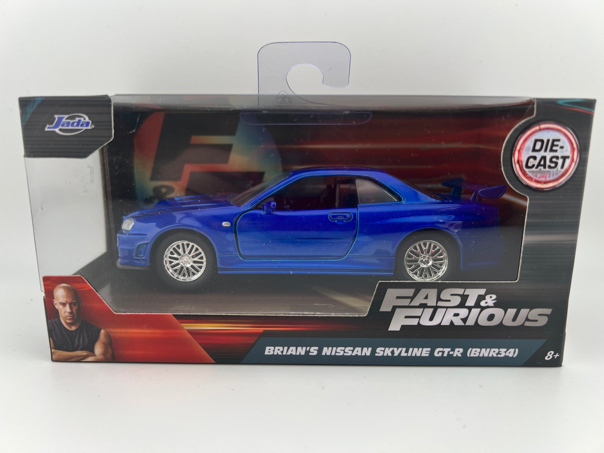 Jada Fast & Furious: Brian's Nissan Skyline GT-R R34 (Blue) 1:32 Scale Fishwheels