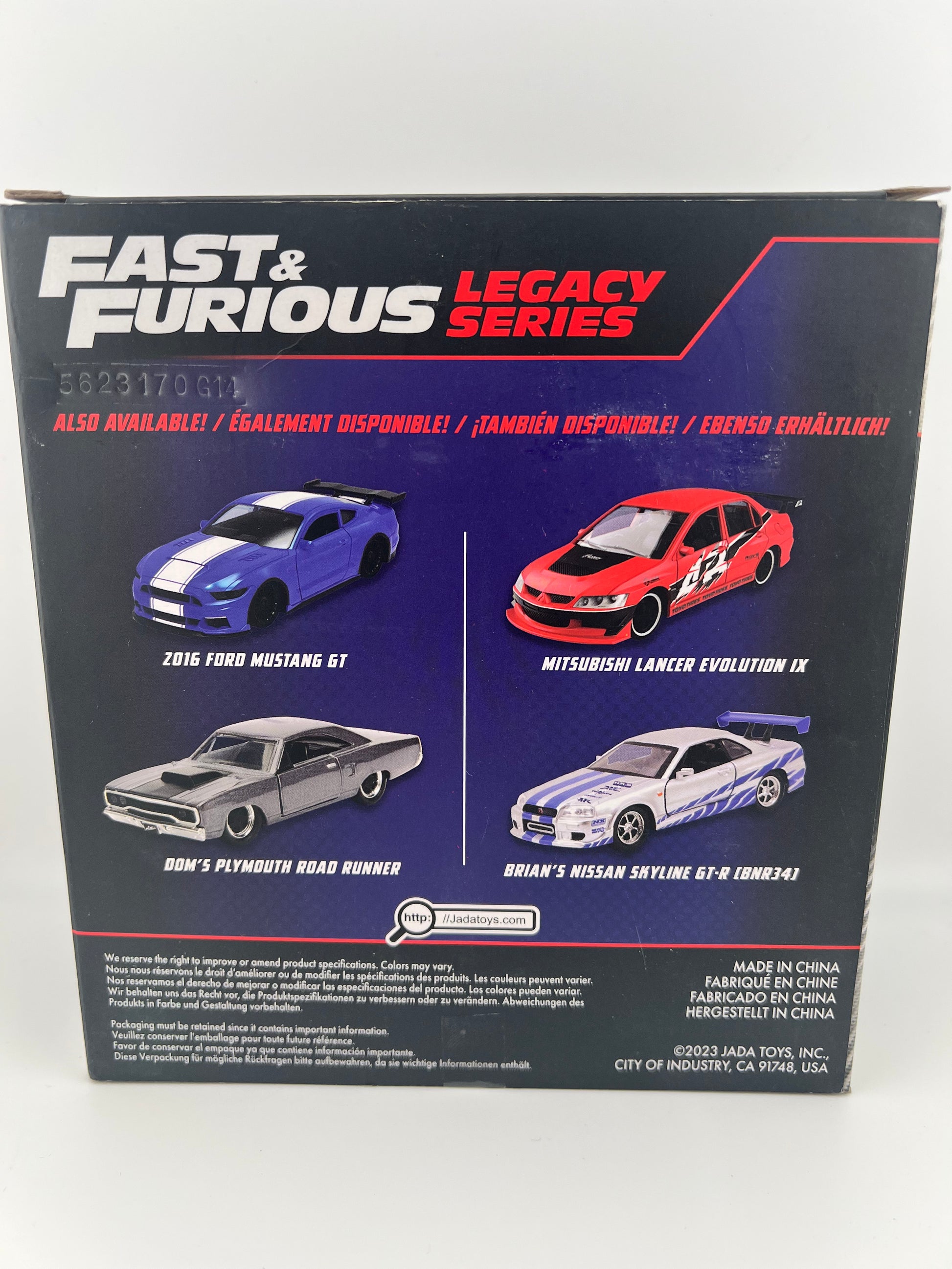 Jada Fast & Furious Legacy Series Lancer Evolution IX and Brian's Nissan Skyline GT-R 1/32 Fishwheels