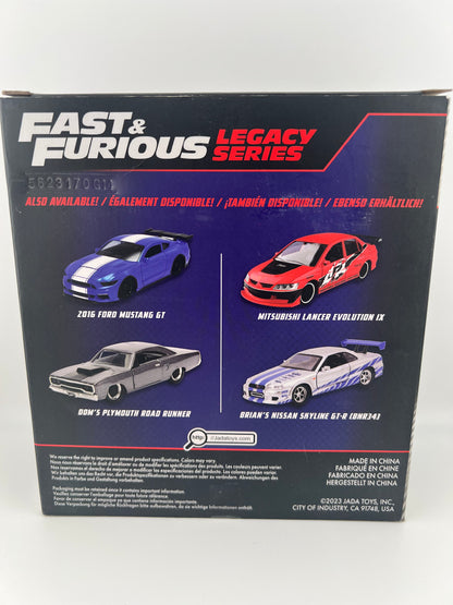 Jada Fast & Furious Legacy Series Lancer Evolution IX and Brian's Nissan Skyline GT-R 1/32 Fishwheels