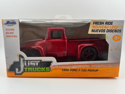 Jada Just Trucks 1:32 Diecast 1956 Ford F-100 Step Side Pick Up 1:32 Scale Fishwheels