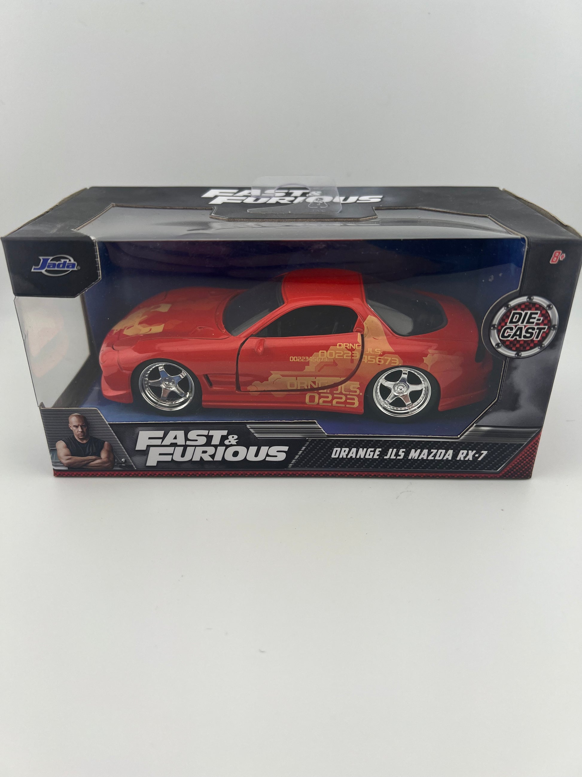 Jada Orange JLS Mazda RX-7 1:32 Fishwheels
