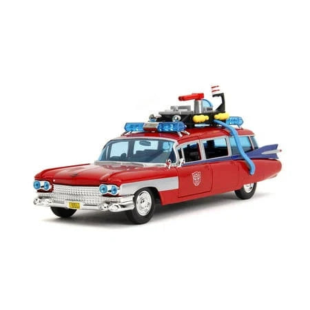 Jada Toys Ghostbusters x Transformers Ecto-1 (40 Years Transformers Edition) Fishwheels