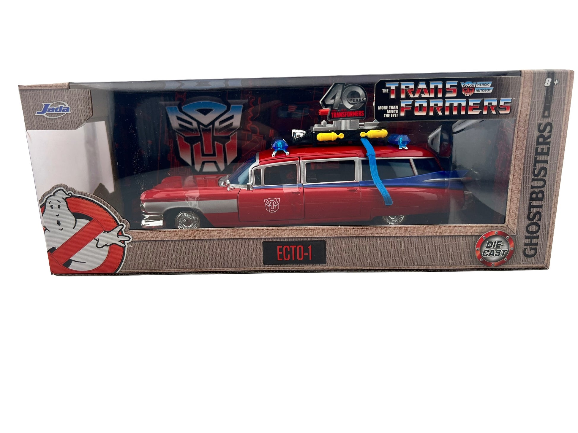 Jada Toys Ghostbusters x Transformers Ecto-1 (40 Years Transformers Edition) Fishwheels