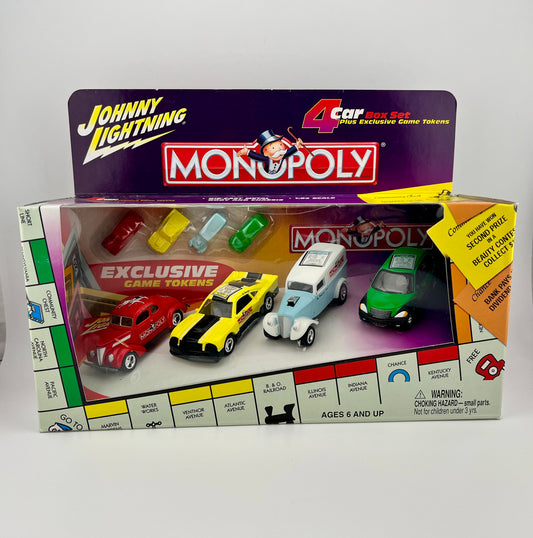 Johnny Lightning Monopoly 4 Car Box A Set W/Tokens Fishwheels