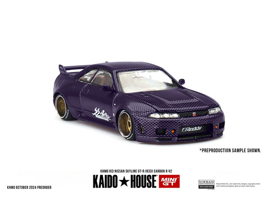 Kaido House x Mini GT Nissan Skyline GT-R (R33) - Carbon #163