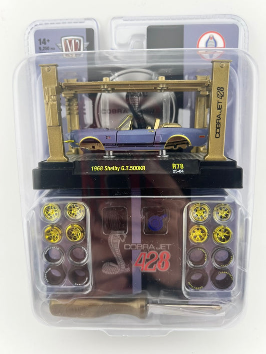 M2 Machines 1968 Shelby G.T.500KR – Model Kit with Lift and Wheel Pack Fishwheels