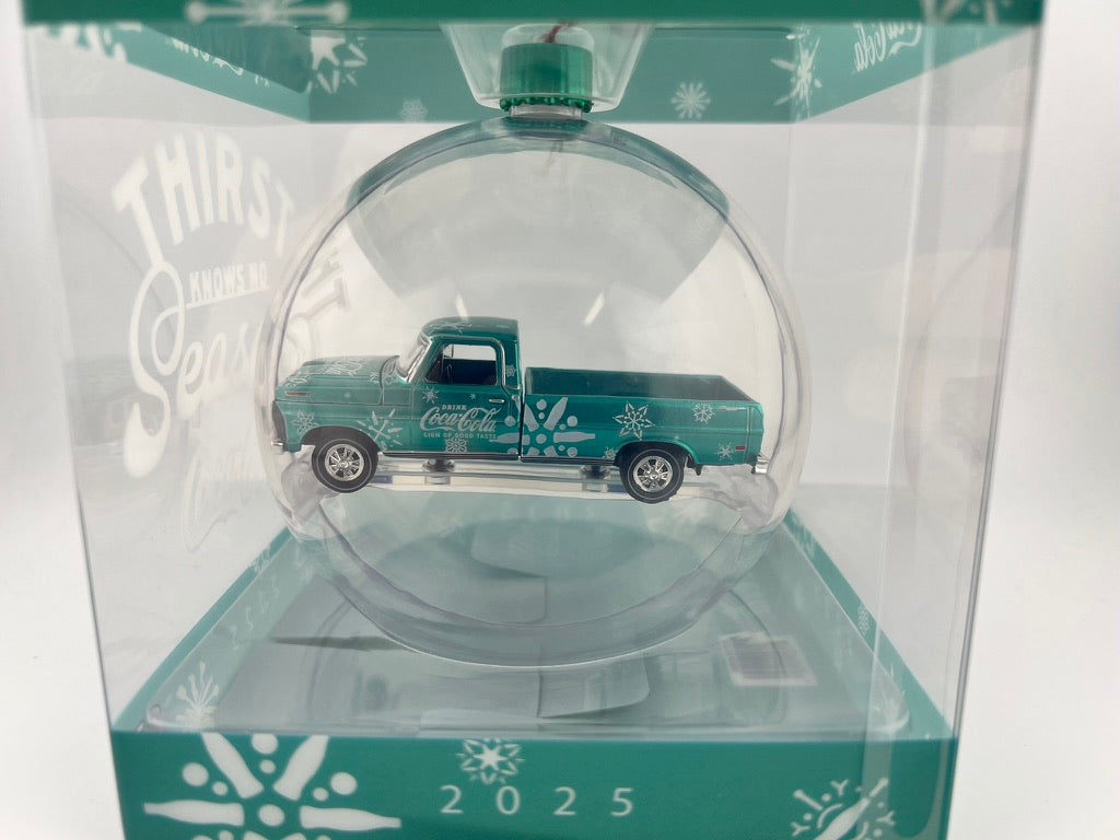 M2 Machines Coca-Cola Ford F-100 Ornament Fishwheels