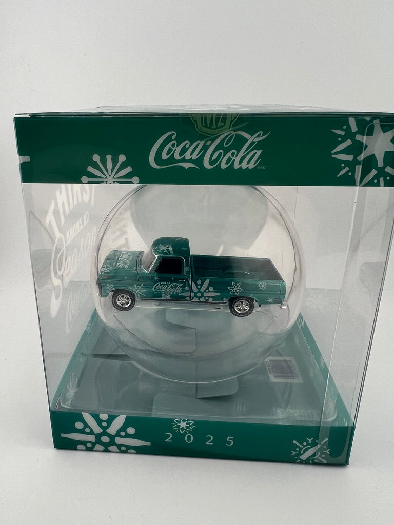 M2 Machines Coca-Cola Ford F-100 Ornament Fishwheels