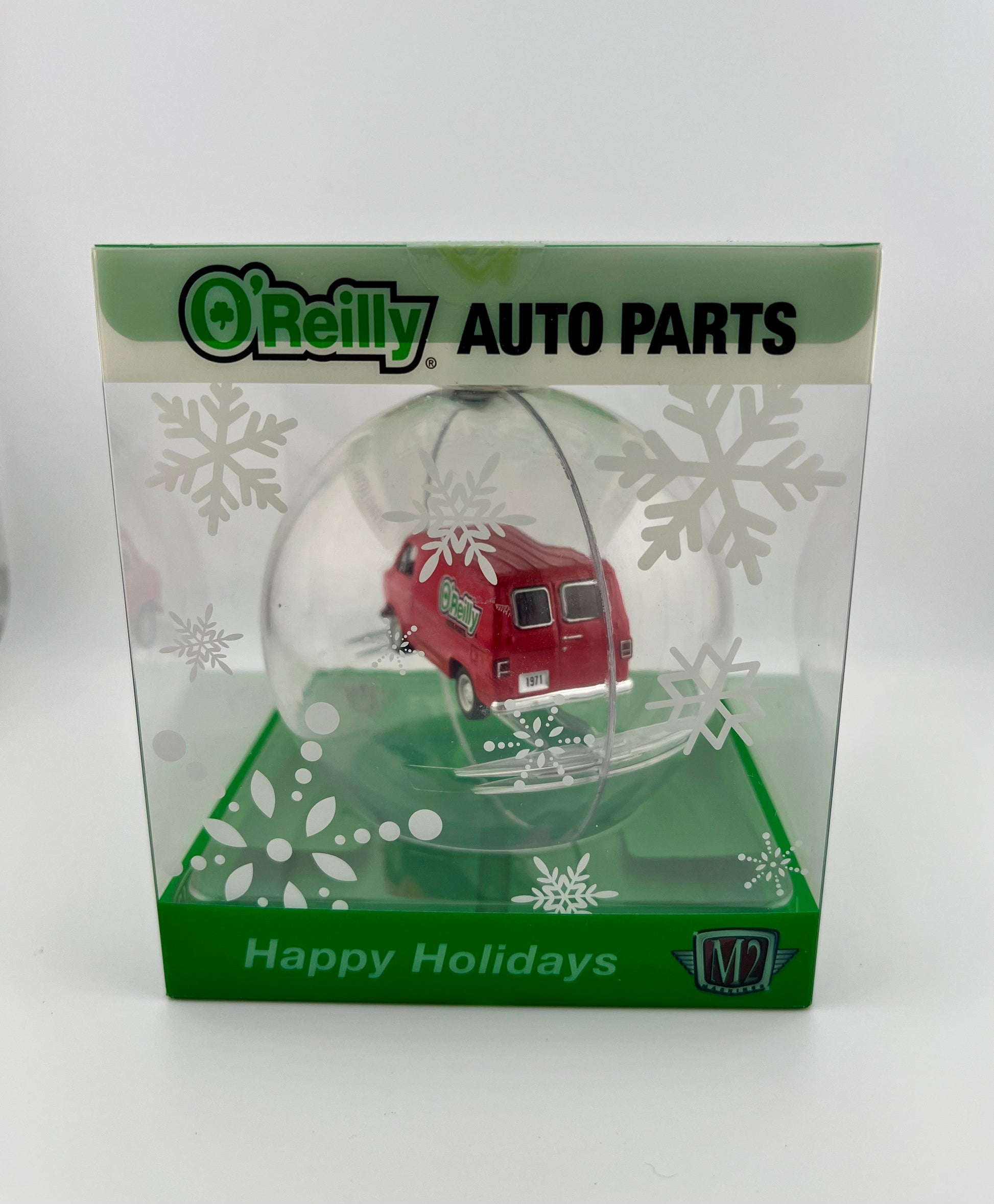 M2 O'Reilly Ornament 1971 Chevy Red G10 Van 1/64 Scale Fishwheels
