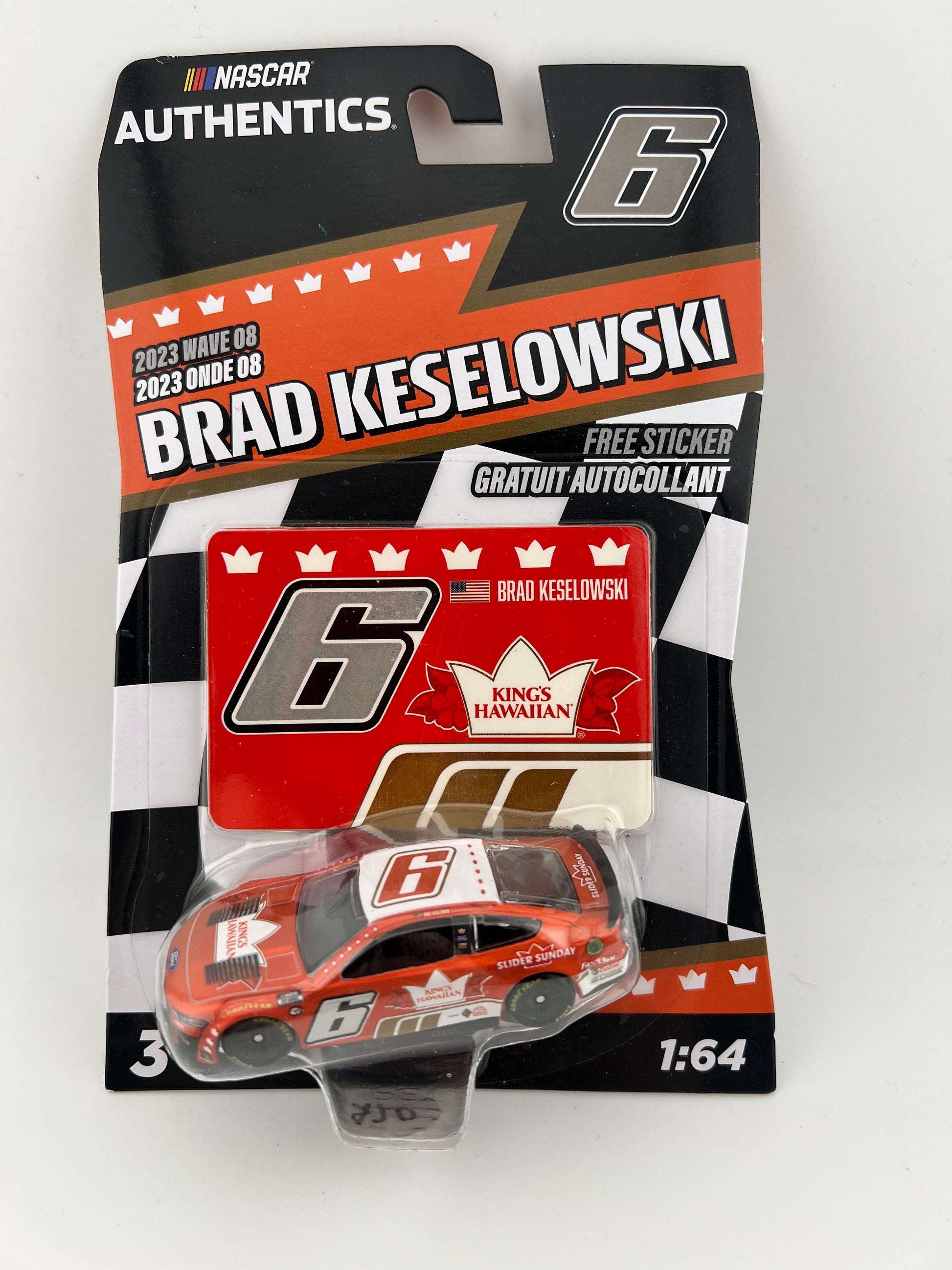 NASCAR Authentics Brad Keselowski #6 King's Hawaiian 1:64 Fishwheels