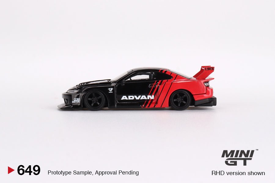 Nissan LB-Super Silhouette S15 Advan Mini GT Mijo Fishwheels Diecast