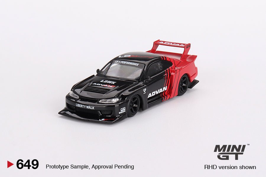 Nissan LB-Super Silhouette S15 Advan Mini GT Mijo Fishwheels Diecast