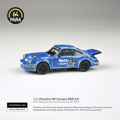 1974 Porsche 911 3.0 RSR 'Wally's Jeans' Para 64 Fishwheels Diecast