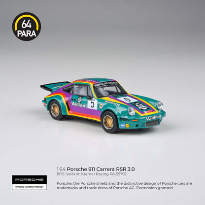 1975 Porsche 911 3.0 RSR 'Vaillant' Para 64 1:64 Scale Fishwheels