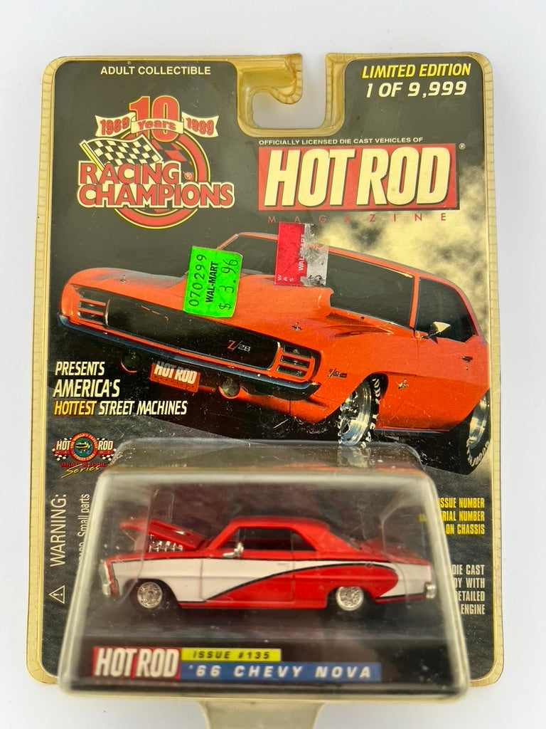 Racing Champions – 1966 Chevy Nova (Hot Rod Magazine, 10th Anniversary Edition) Fishwheels