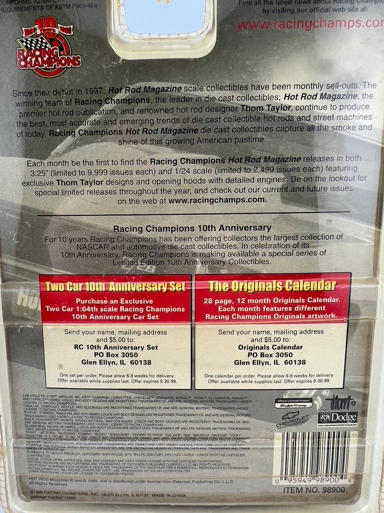 Racing Champions – 1966 Chevy Nova (Hot Rod Magazine, 10th Anniversary Edition) Fishwheels